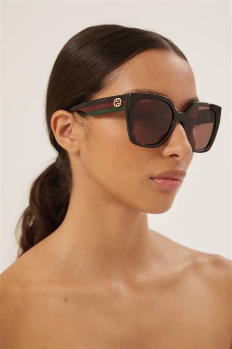 gucci havana square sunglasses